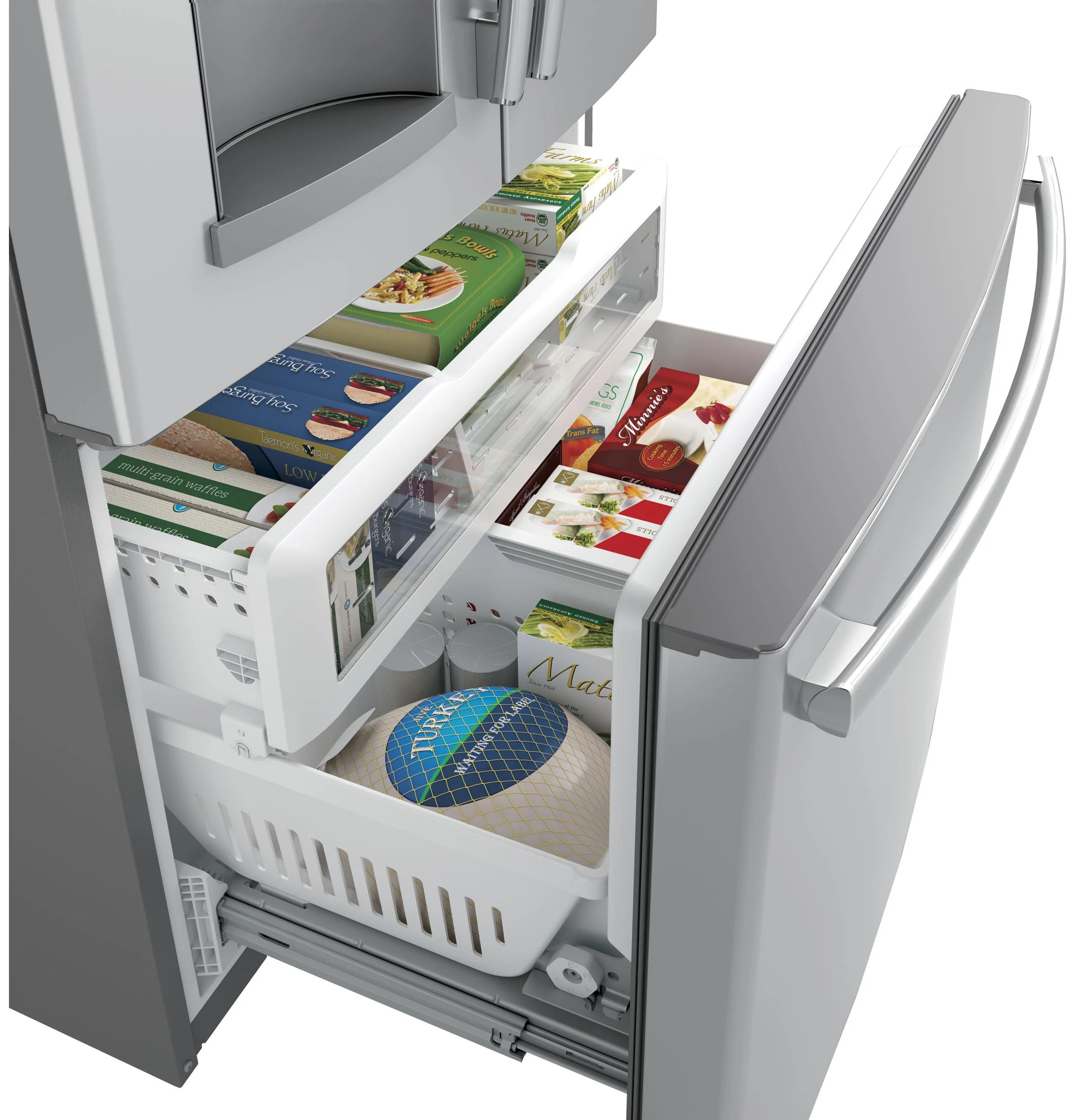 GE APPLIANCES GFE28GYNFS  FRENCH DOOR FREESTANDING REFRIGERATOR Stainless Steel
