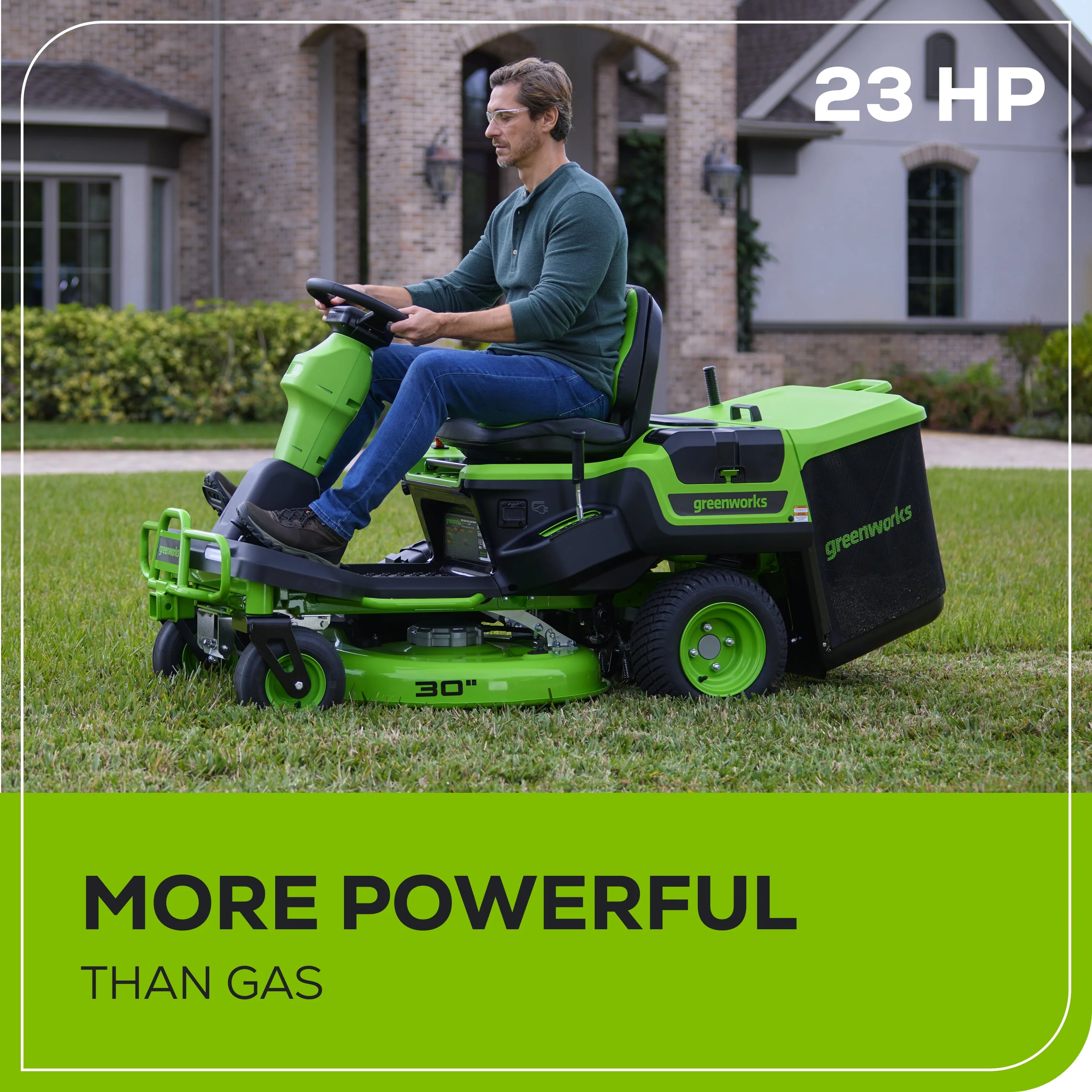 Greenworks 60V 30” CrossoverZ Zero Turn Riding Lawn Mower with (3) 8.0 Ah, (1) 4.0 Ah Batteries & 600-Watt Charger 7422702