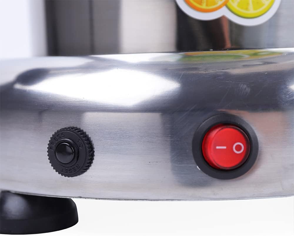 Commercial Juice Extractor, 370W 110V Electric Juicer, Fruit Vegetables Blender Juice Maker, Stainless Steel Heavy Duty Juice Extractor Machine, 2800r/min, 80-100kg/hr