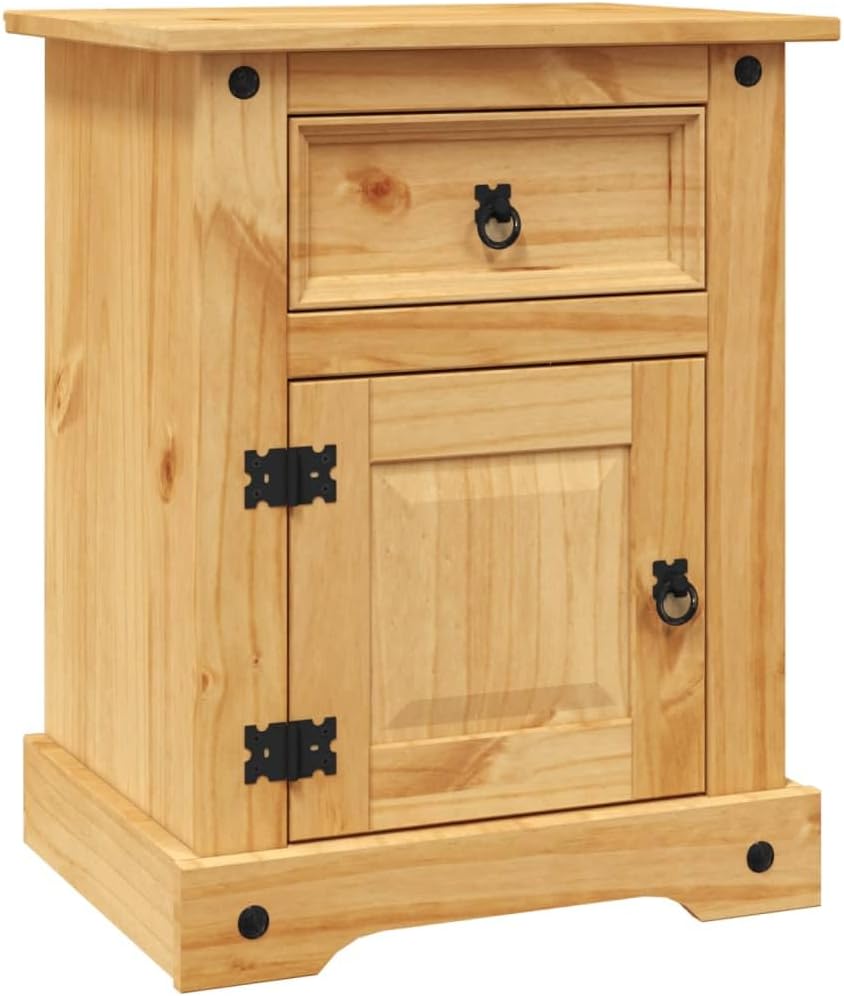 Bedside cabinets,Vertical Storage Towers, Storage Cabinets with Drawers for Home, Bedroom Accessories, Office, Guest Rooms Mexican Pine Corona Range 20.9"X15.4"X26.4"