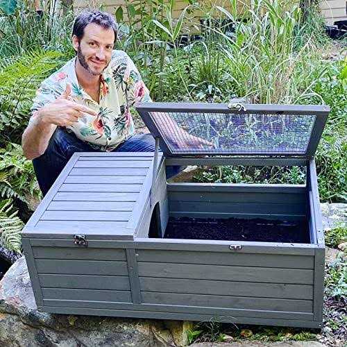 Aivituvin Wooden Tortoise House Large Tortoise Habitat Cage Indoor Tortoises Enclosure for Small Animals - Pet Supplies online store