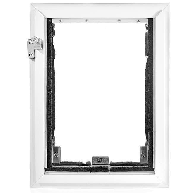 Hale Pet Door for Doors - Medium Aluminum Double Flap
