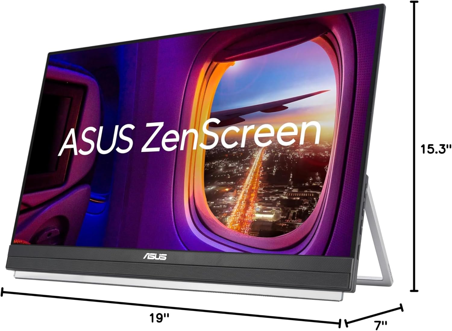 ASUS ZenScreen 22” (21.5 viewable) 1080P Portable Monitor (MB229CF) – Full HD, IPS, 100Hz, USB-C, Eye Care, Speakers, Carrying Handle, Kickstand, C-clamp Arm, Partition Hook, Subwoofer, 3 yr warranty