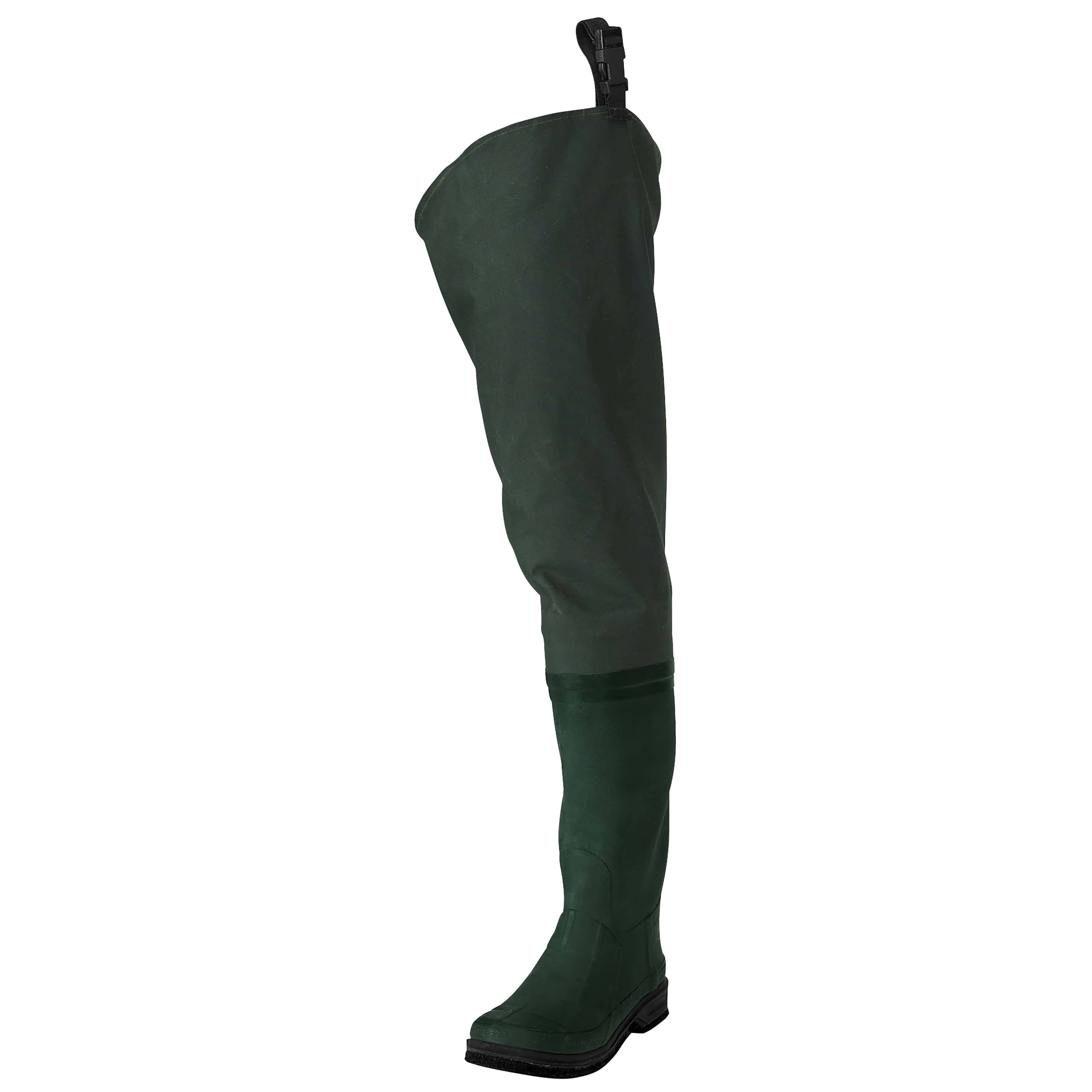 Frogg Toggs Cascades 2-Ply Rubber Bootfoot Cleated Hip Wader, Forest Green, 13