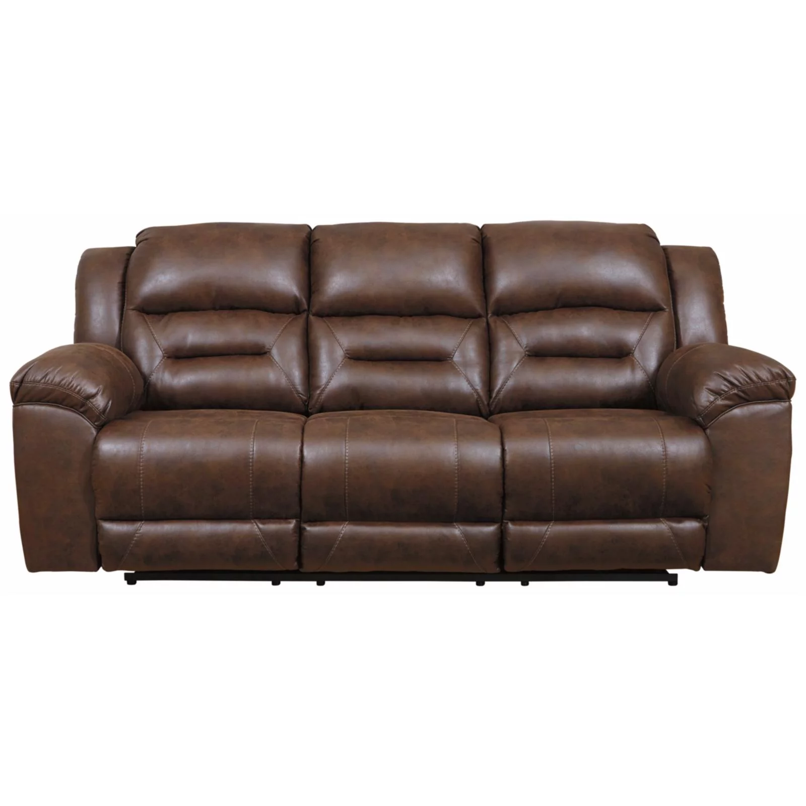 Signature Design by Ashley Stoneland Power Reclining Sofa in Chocolate