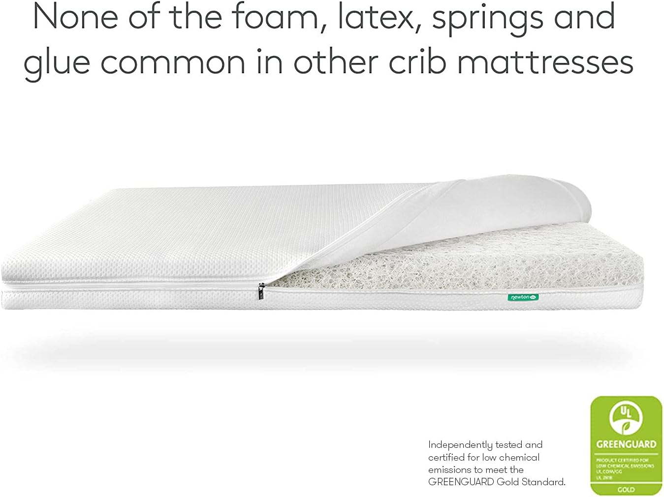 Newton Baby Mini Crib Mattress 24 x 38 - 100% Breathable Proven to Reduce Suffocation Risk, 100% Washable - Removable Cover Included, GREENGUARD Gold