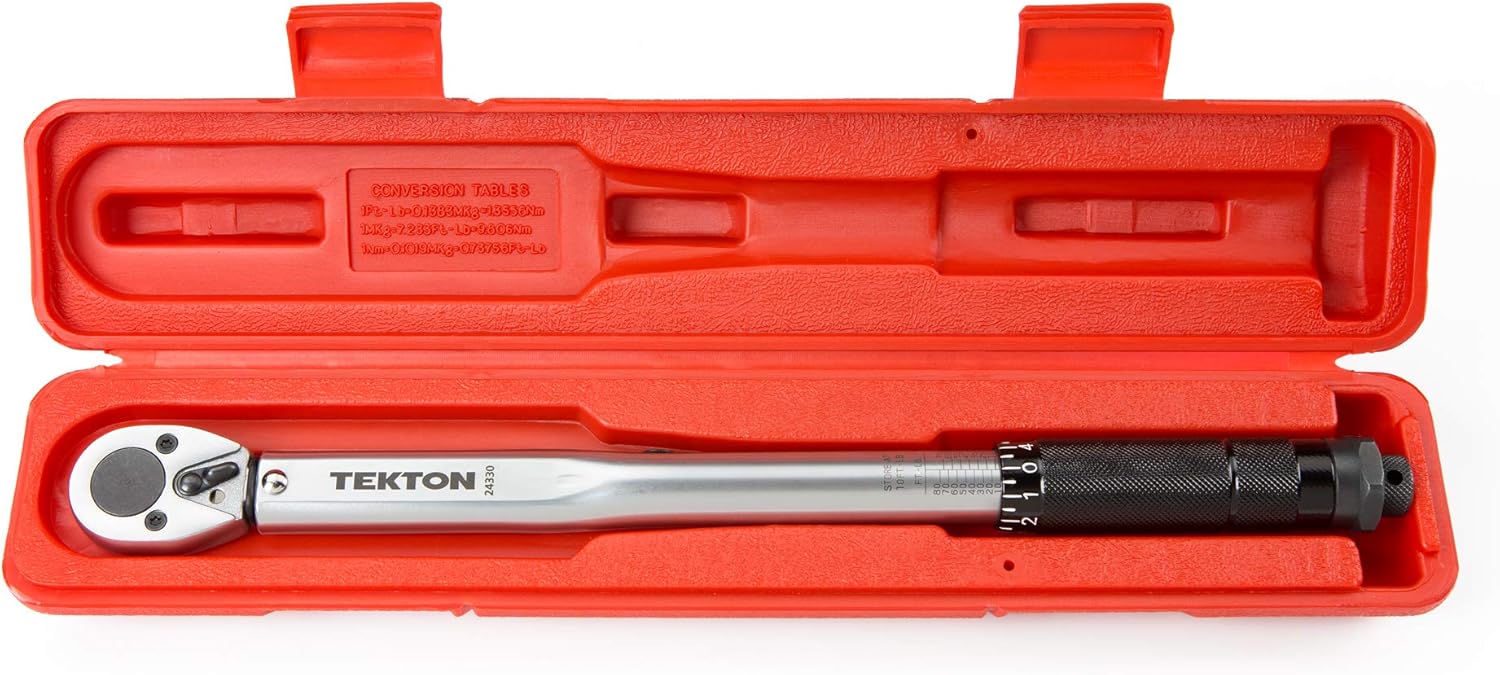 TEKTON 3/8 Inch Drive Click Torque Wrench (10-80 ft.-lb.) | 24330 Pack of 2