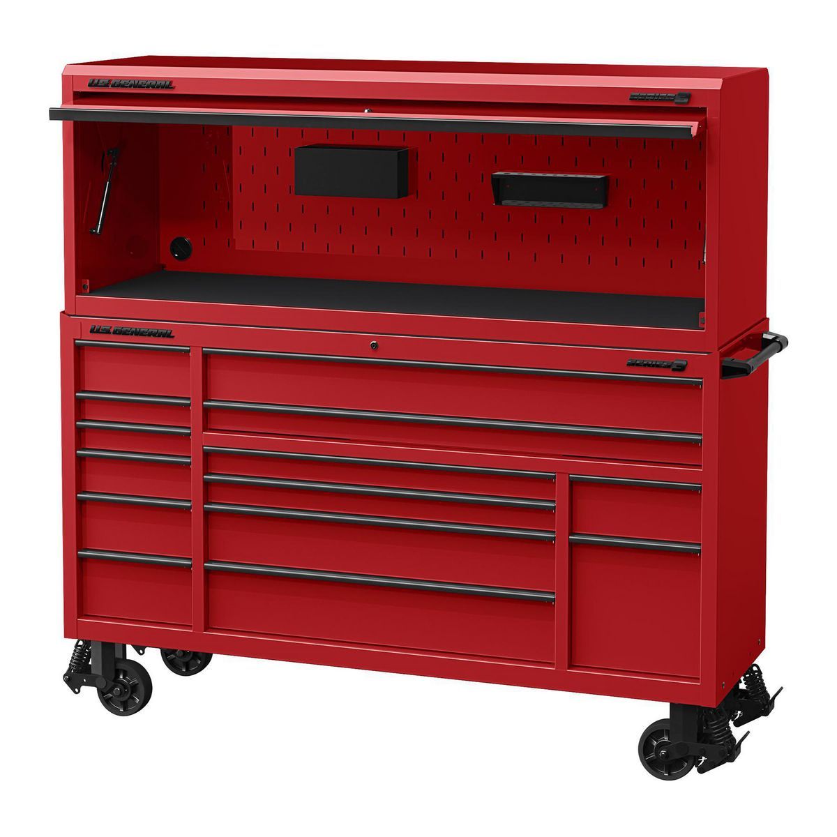 U.S. GENERAL 72 in. x 22 in. Triple-Bank Roll Cab, Series 3, Slate Gray