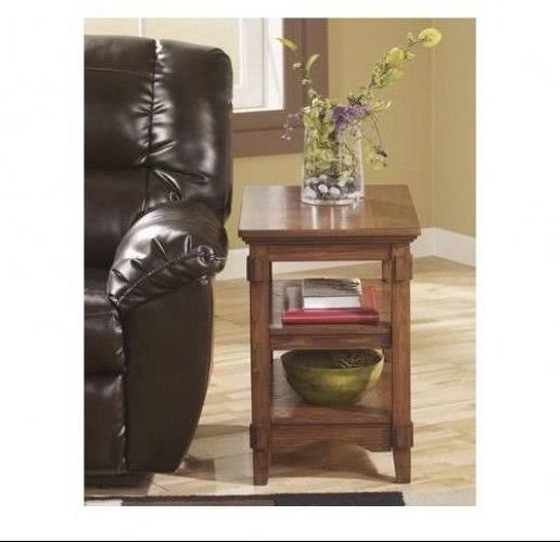 Ashley Cross Island Brown Chair Side End Table