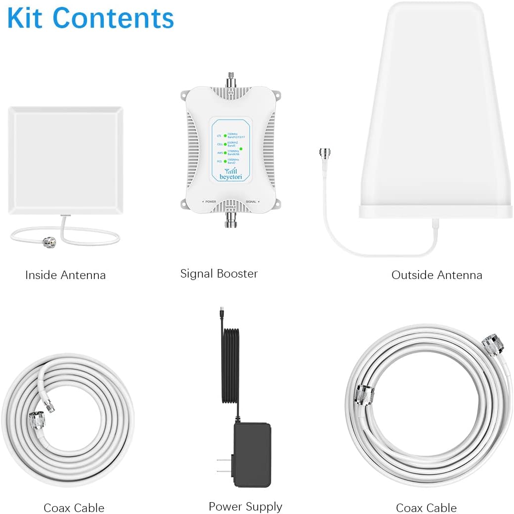 Cell Phone Signal Booster for Home GSM 3G 4G LTE 5G Cell Phone Booster Support All U.S. Carriers Verizon AT&T U.S. Cellular Sprint Straight Talk Cell Signal Amplifier Repeater Up to 4000 sq.ft