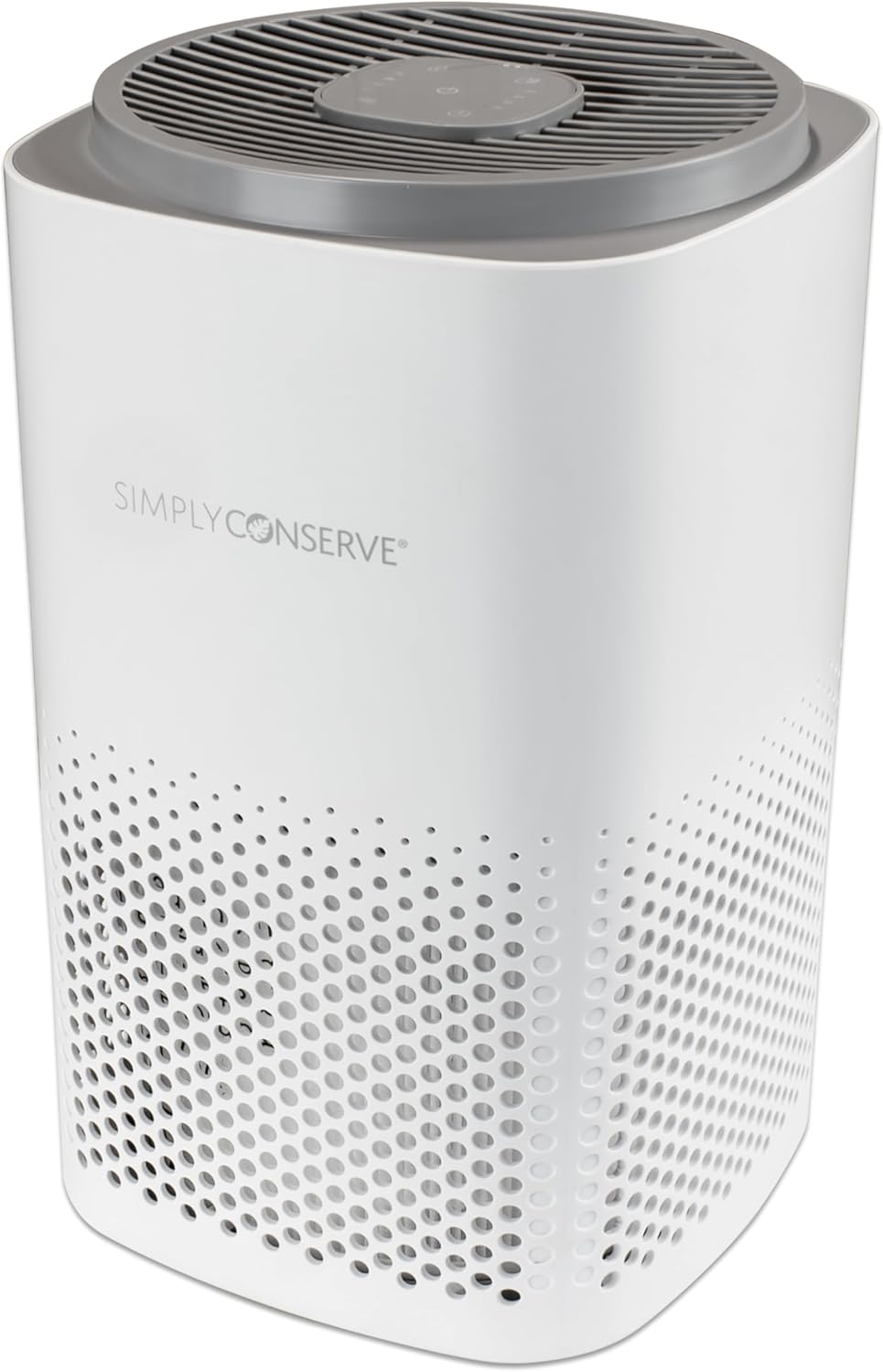 Simply Conserve Energy Star Tabletop Air Purifier for Home Cleans 6,960 ft3 per hour, True HEPA - 13 Filter, in White with Energy Saving Controls