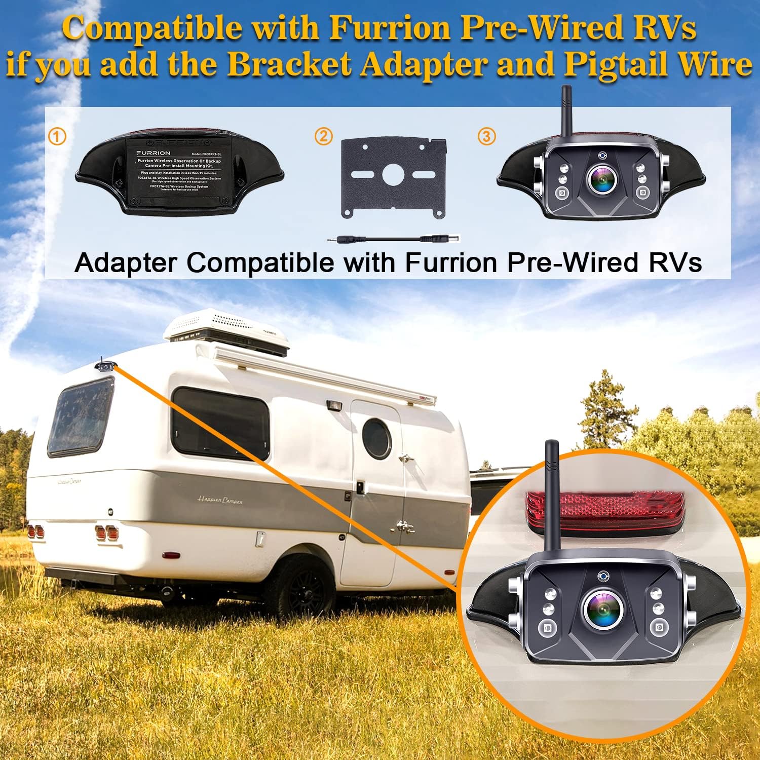 AMTIFO A7 HD 1080P Digital Wireless Backup Camera with 7 Inch DVR Monitor Newest Version High-Speed Rear View Observation System Stable Signals for RVs,Trucks,Trailers,5th Wheels IR Night Vision