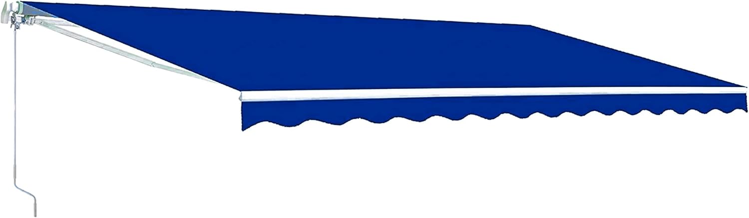ALEKO AW12X10BLUE30 Retractable Patio Awning 12 x 10 Feet Blue