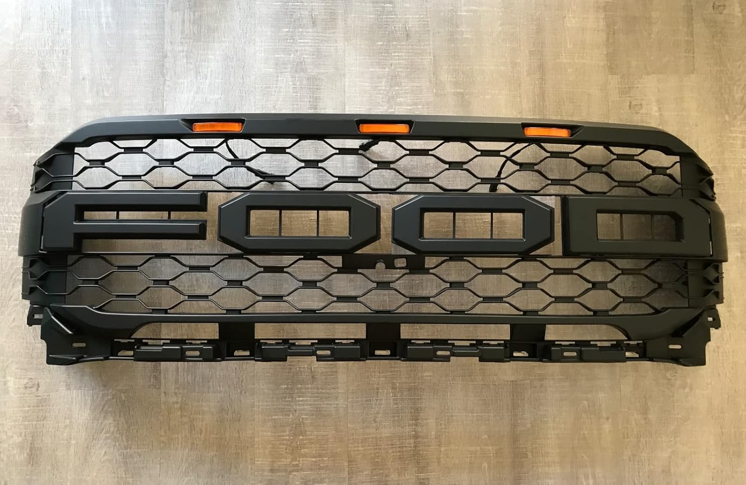 ANGUMI Front Grille Compatible with F150 2021 2022, Raptor Style Grille with Letters & LEDs Matte Black,Available for Trucks with Front Camera(US Stock)