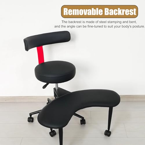 ADHD Office Chairs for Adults Cross Legged, Foot Rest Cross Legged Kneeling Chair for Yoga Lovers, Adjustable Ergonomic Chairs Stool for Short People(Blue)