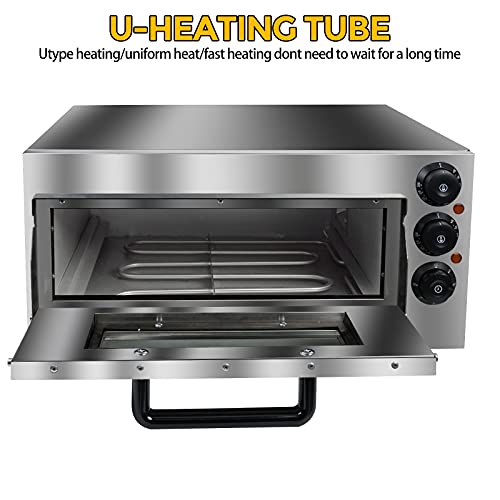 ZXMT Commercial Pizza Oven Stainless Steel Pizza Electric Countertop Pizza and Snack Oven Multipurpose Oven for Restaurant Home Pizza Pretzels Roast Yakitori 110V