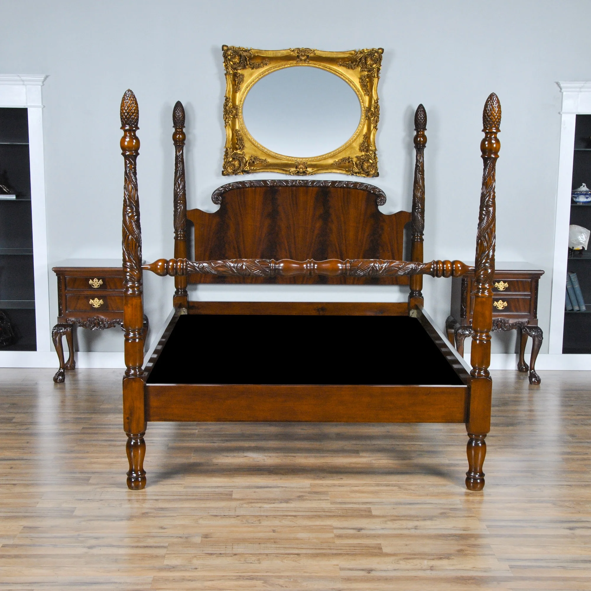 King Size Mahogany Poster Bed