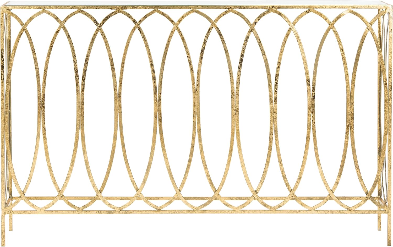 Safavieh Home Carina Gold Foil and Glass Console Table