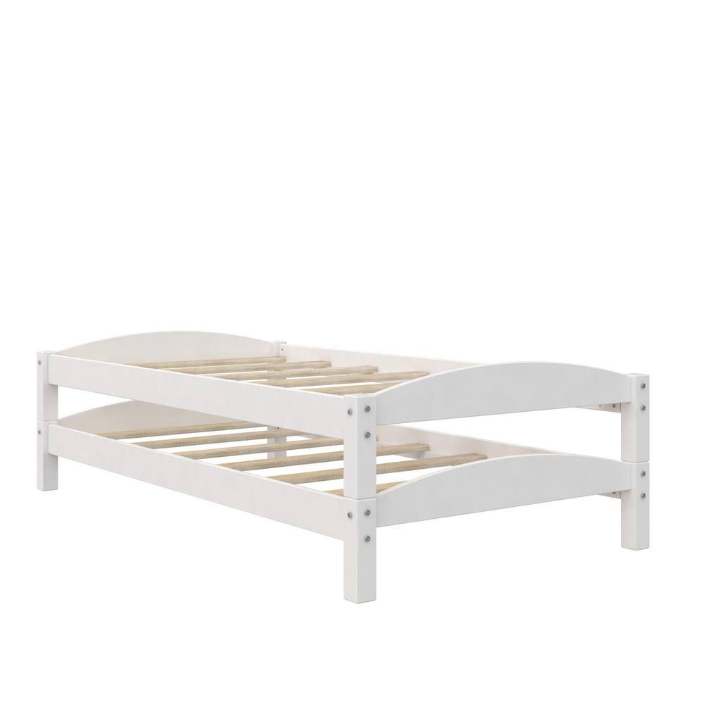 Dorel Living DL7431W Opus Stackable Beds Twin Size Frame White - Set of 2