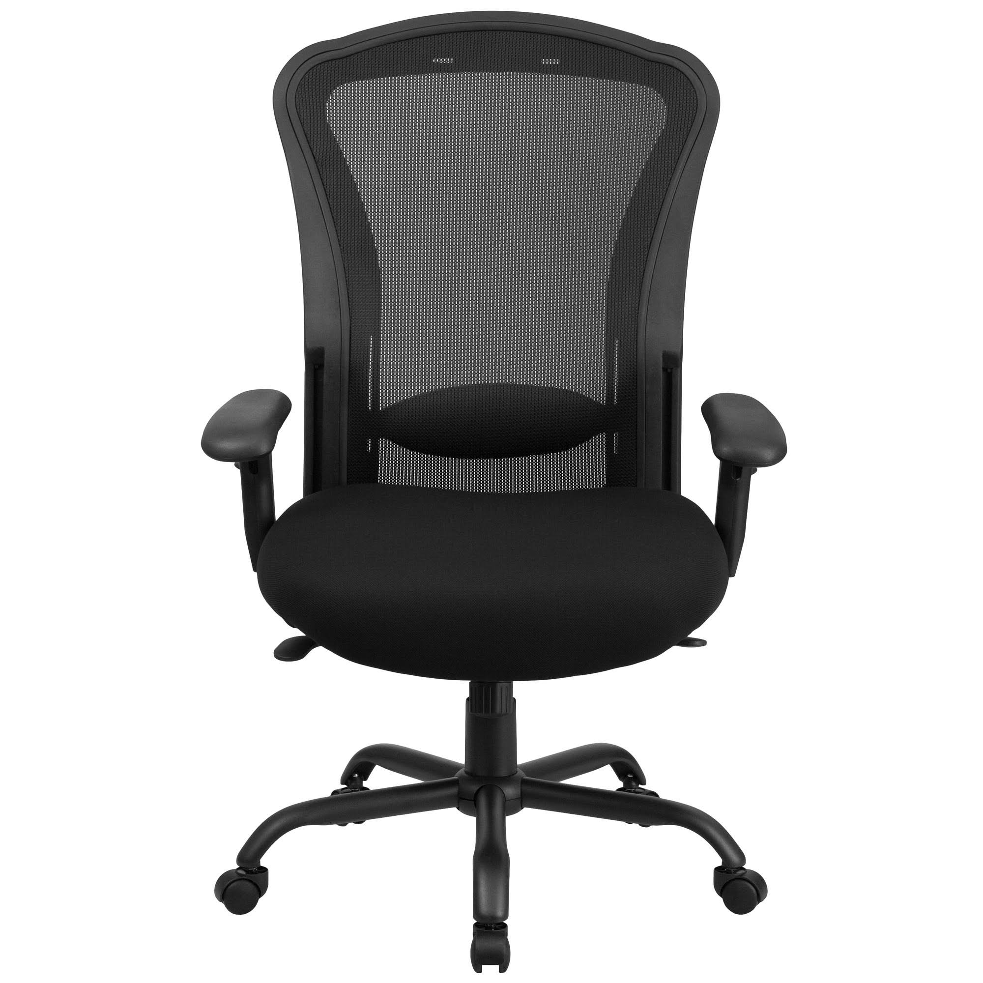 Flash Furniture Hercules Fabric Drafting Chair With Arms, Black