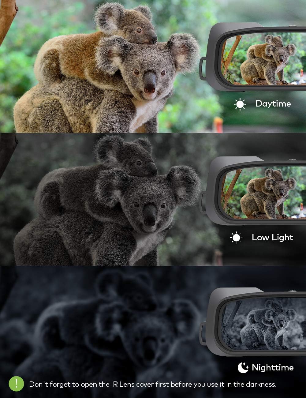 VABSCE 2021 Night Vision Binoculars, 1080p Full HD, 1640ft Viewing Range, Superior 5W Infrared, High Sensitivity COMS Sensor Night Goggles for Hunting, Camping and Surveillance with 64GB Micro SD Card