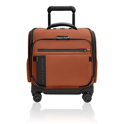Briggs & Riley Domestic 22" Carry On Expandable Spinner - Luggage for Travel, Suitcases with Wheels, Softside Rolling Bag for Men & Women, Self-Repairing Zipper - ZDX Collection, Black