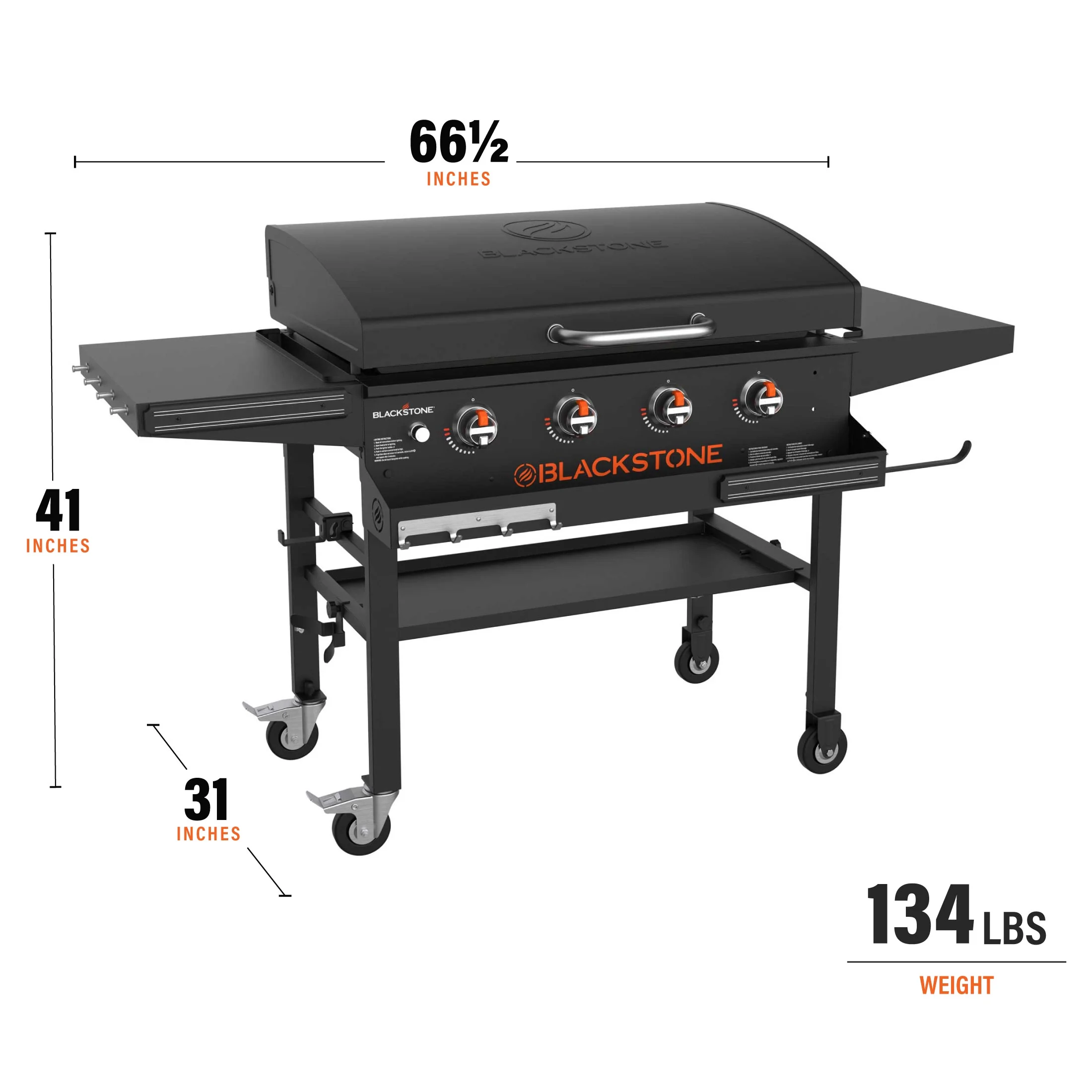Blackstone 4-Burner 36" Griddle with Hood and Front Shelf