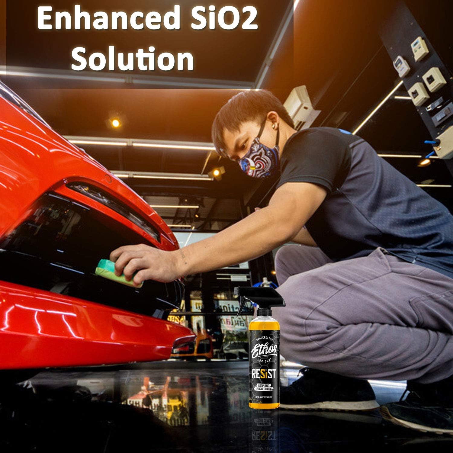 Ethos Resist - UV Ceramic Coating for Cars - Reduces Water Spotting - Enhances Coatings - Graphene Ceramic Coating Protection for Car, Boat, RV, Truck