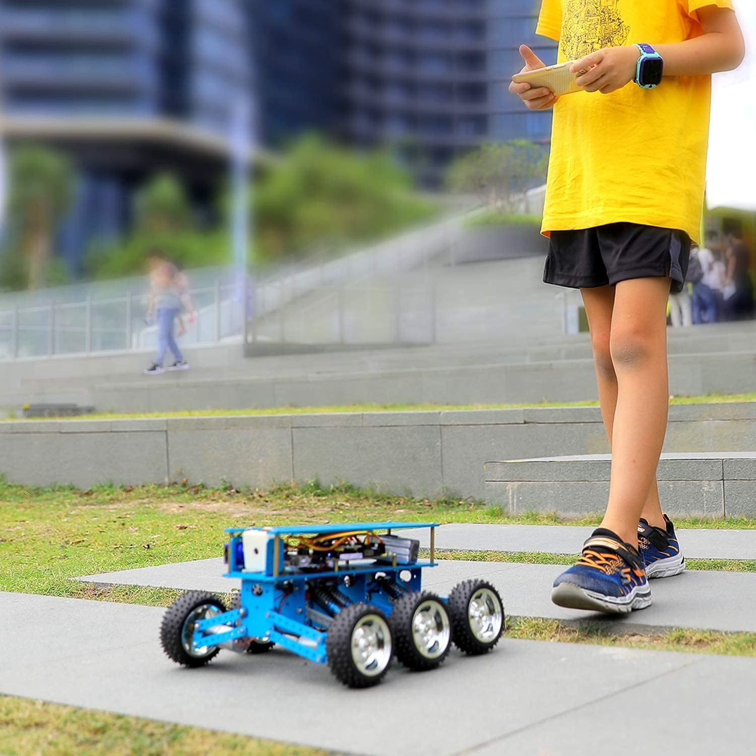 Yahboom Adults Robotic for UNO R3 6WD Robot Kit with Camera DIY Programmable RC Off-Road Car