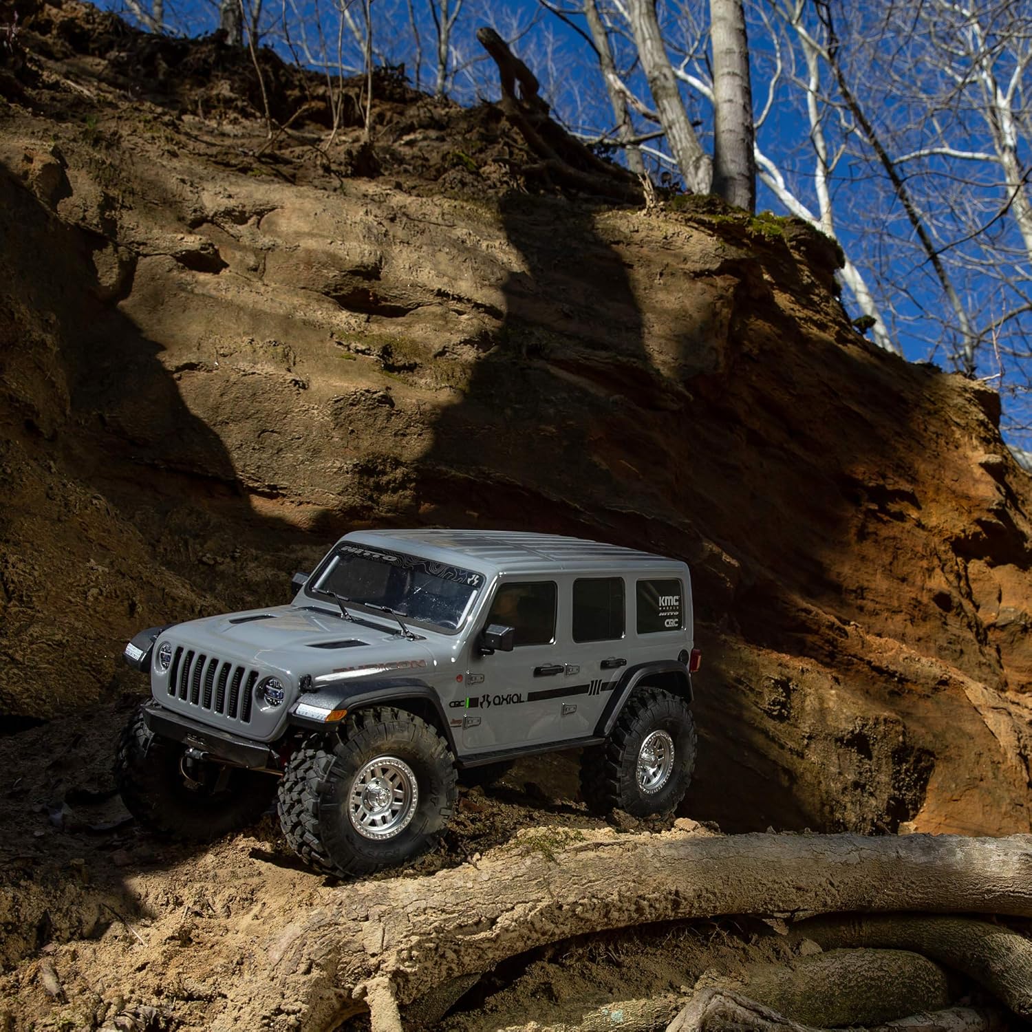 Axial RC Truck 1/10 SCX10 III Jeep JLU Wrangler with Portals RTR (Batteries and Charger Not Included), Gray, AXI03003BT1