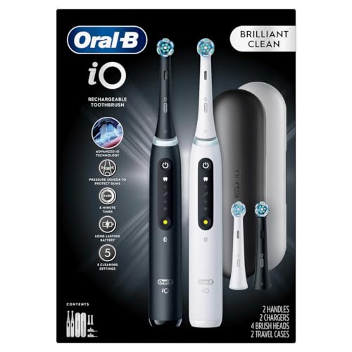 Oral-B iO 5 Brilliant Clean Electric Toothbrush, 2 Pack