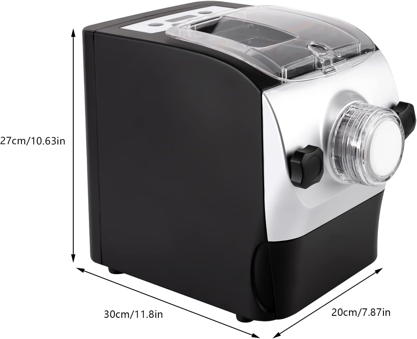 Electric Pasta Maker Machine, 260W Automatic Noodle Maker with 8 Moulds, Pasta/Dumpling Skin/Macaroni Maker with LED Display Timer, Noodle Press Machine for Homemade