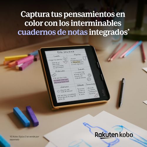 Kobo Libra Colour | eReader | 7” Glare-Free Colour E Ink Kaleido™ 3 Display | Dark Mode Option | Audiobooks | Waterproof | White