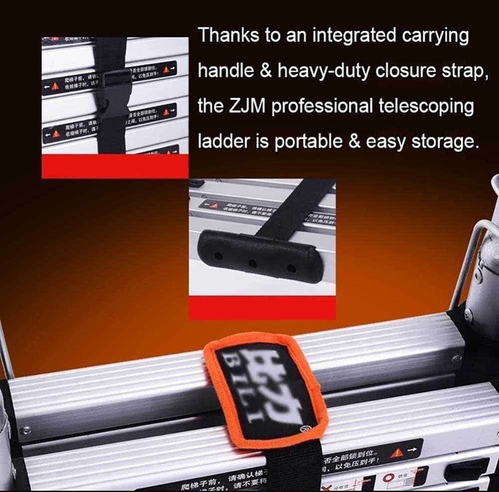 A-Frame Folding s Portable Telescoping Ladders for Engineering Multi-Purpose Heavy Duty Extension Ladder 330Lbs Capacity -5M/16.4Ft