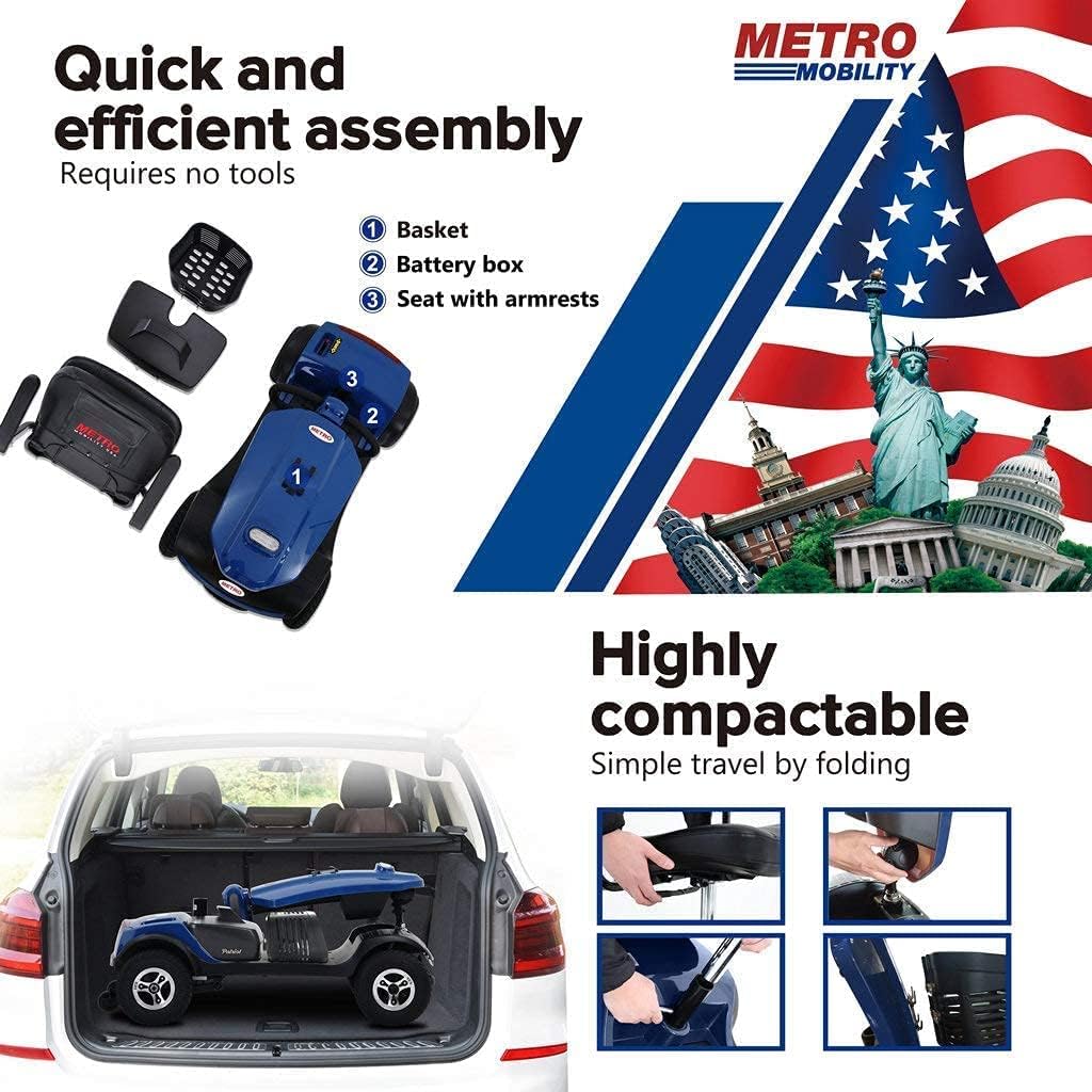 Mobility Scooter Metro Mobility Elderly Scooter Folding Scooter 4 Wheel Scooter (PATRIOT)
