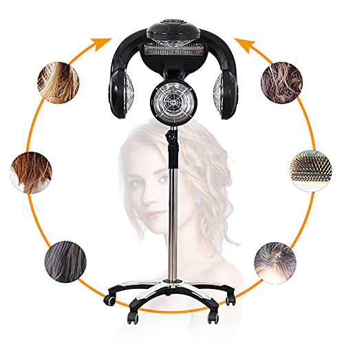 Professional Wall-Mount Standing Hair Dryer with LCD Display, 1250w Perm Color Processor Dryer Hair Hood Dryer Hair Salon Equipment