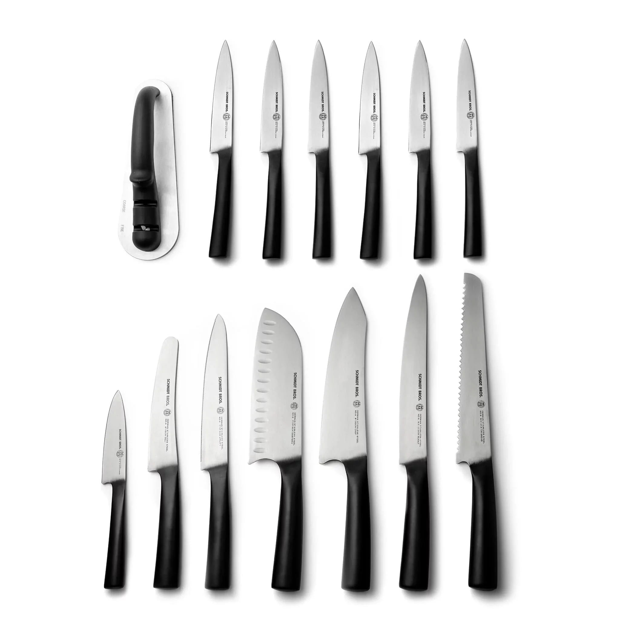 Schmidt Brothers™ Cutlery Carbon 6, 15-Piece Knife Block Set