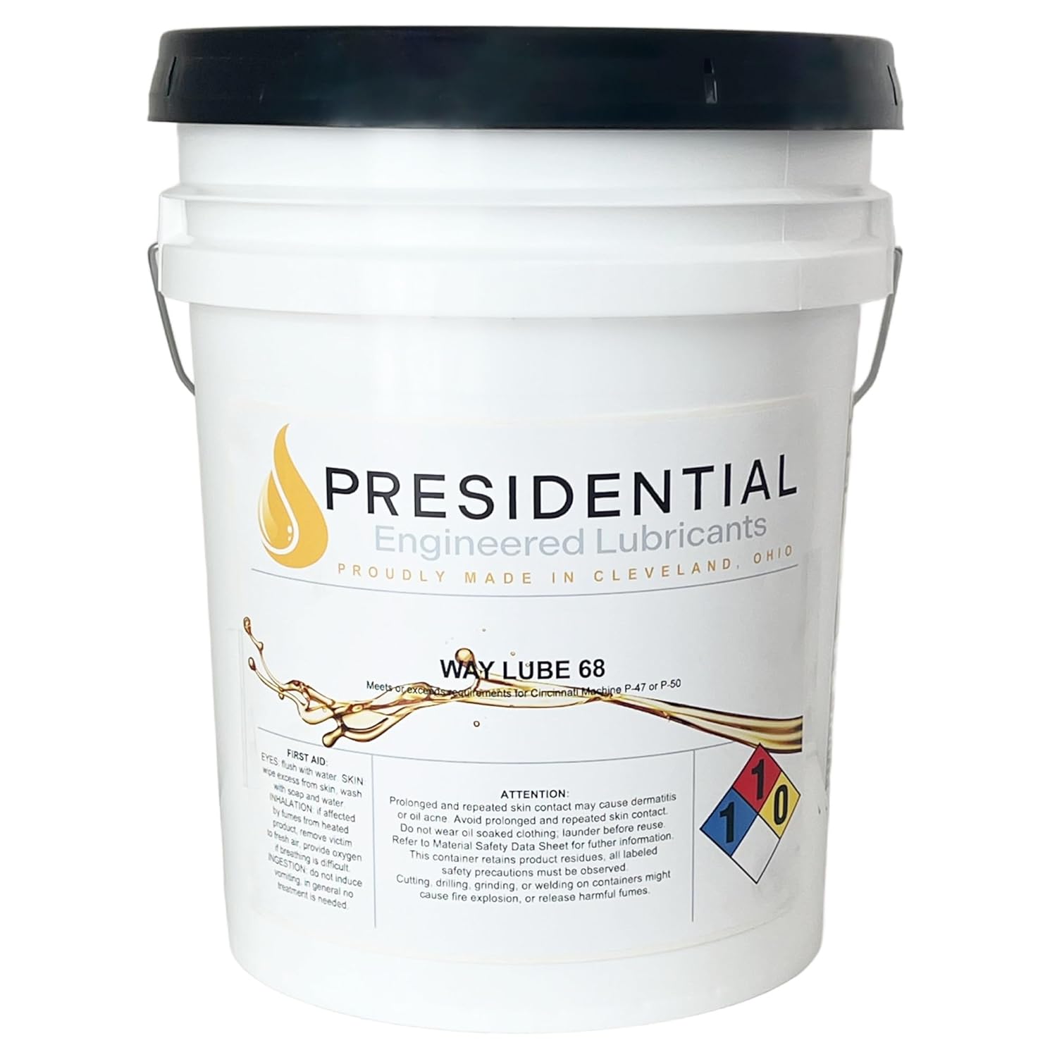 Presidential Way Oil 68 - Industrial Lubricants and Premium Oils for Milling Machines & Other Machine Tools - Control Straight-Line Motion - Made in USA - (5 gal)