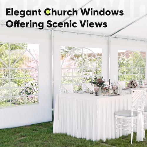 Quictent 20x20 Party Tent Heavy Duty Outdoor Canopy Tent Carport Wedding Event Shelter BBQ Wedding Tents for Parties with Storage Bags(Mesh)