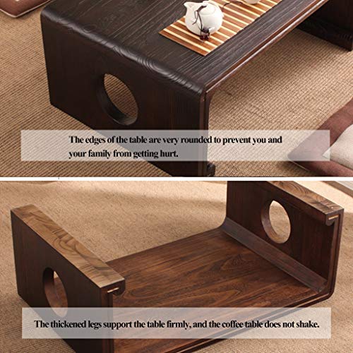 Wooden Coffee Table Low Table Simple Small Tea Table Laptop Table Mini Table Study Table Bedroom Breakfast Table (Color : Brown, Size : 60x40x30cm) (Wood Color 60x40x30cm)