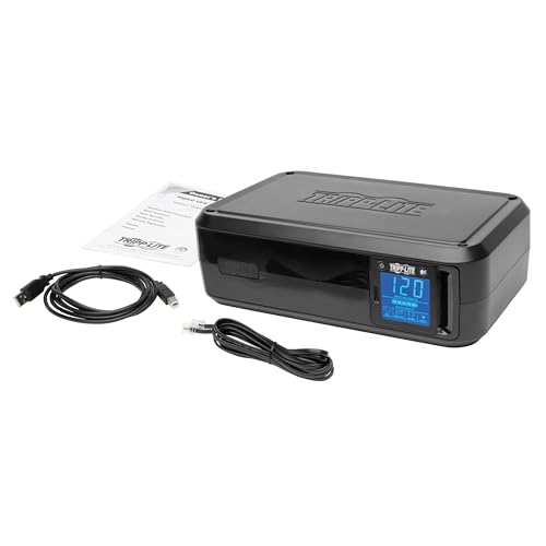 Tripp Lite SMART1500LCD 1500VA UPS Smart Battery Backup & Surge Protector, 900W, 8 Outlets, Rack Mount UPS, Tower Mount Adapter, LCD Screen, AVR, Ethernet Protection, Black
