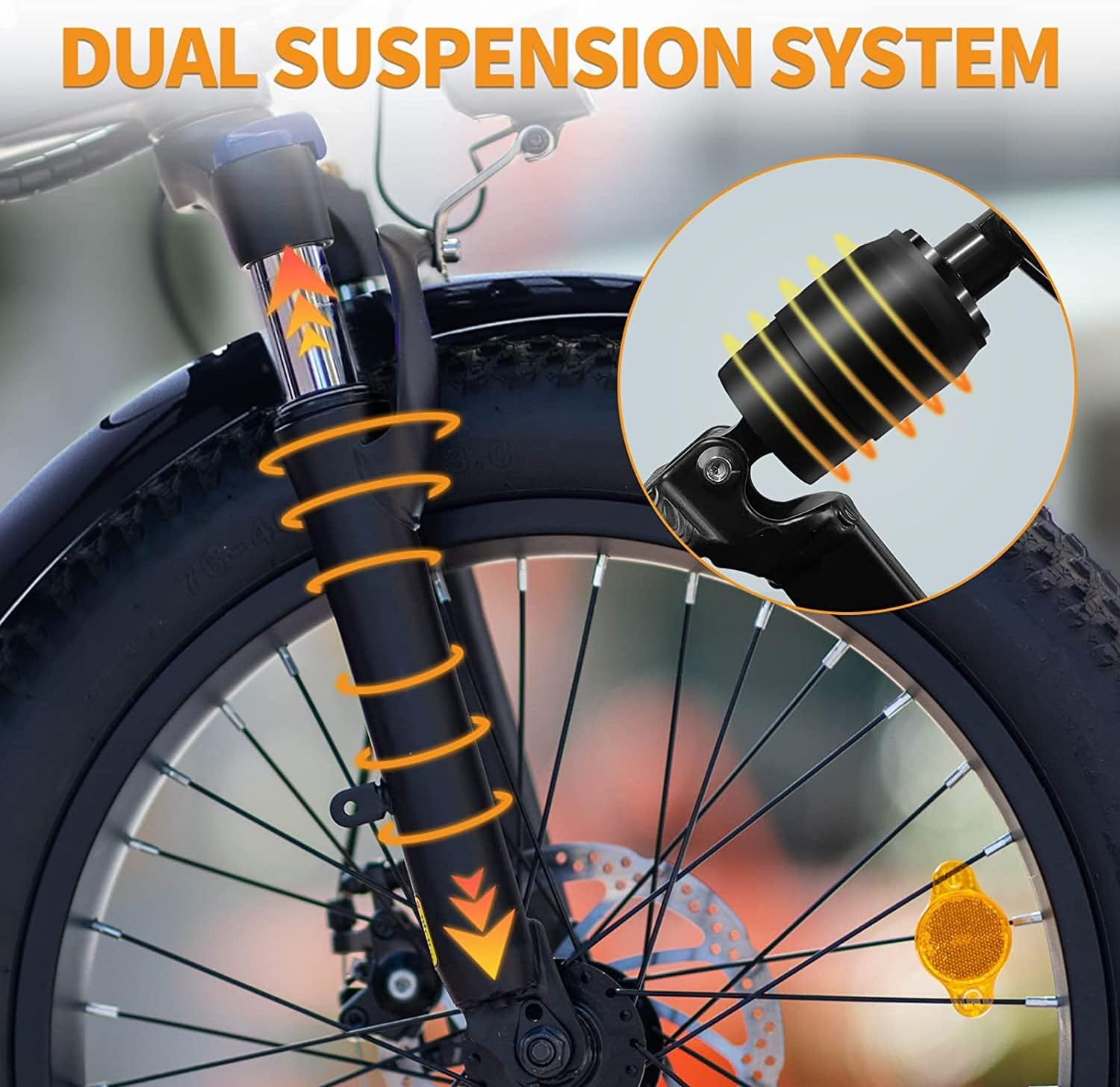 Jasion EB7 2.0 Electric Bike for Adults 2PCS, 850W Peak Motor 28MPH Max Speed Folding Ebike, 48V 10AH Removable Battery, 20" Fat Tire with Dual Suapension, 7-Speed Electric Bicycles, UL Certifiled