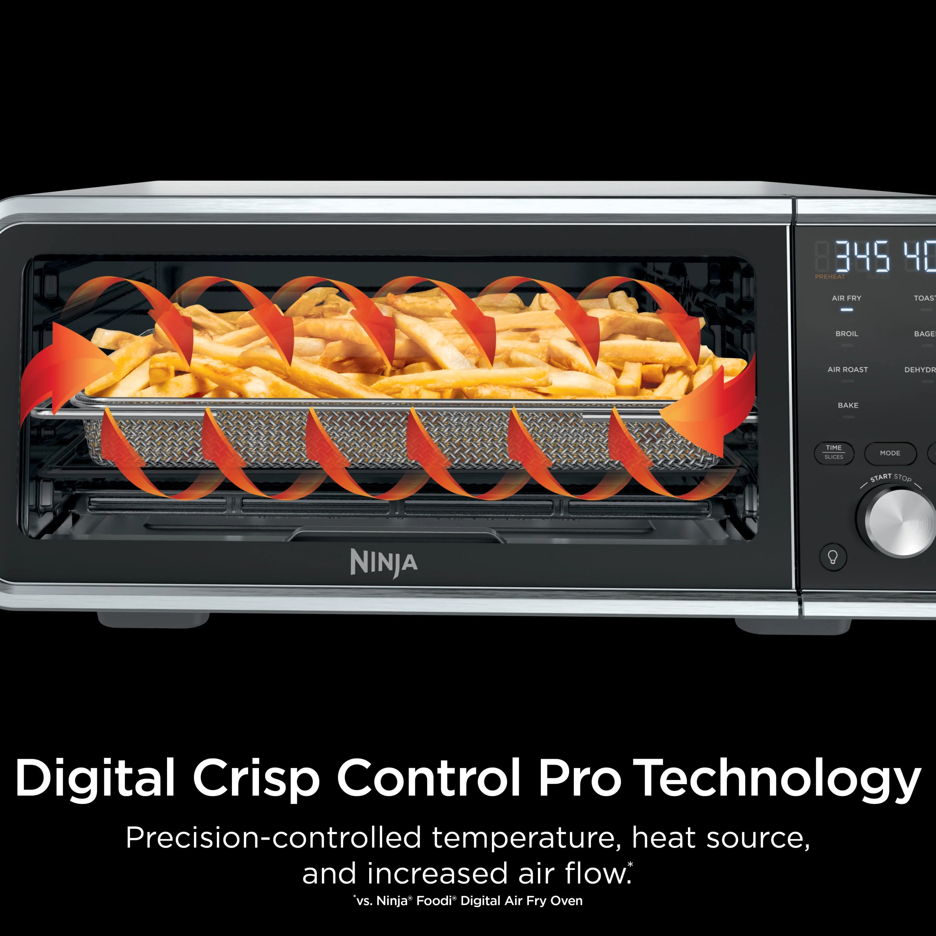 Ninja Foodi 6-in-1 Digital Air Fry, Large Toaster Oven, Flip-Away, SP080