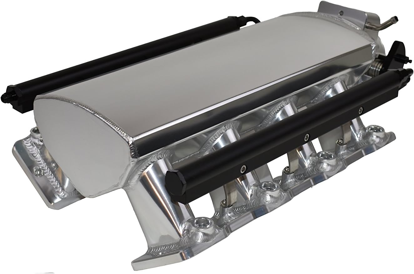A-Team Performance - Intake Manifold 102mm Throttle Body Fabricated Metal Sheet - Compatible with Chevrolet GMC Pontiac LS LS1 LS2 LS6 Silver
