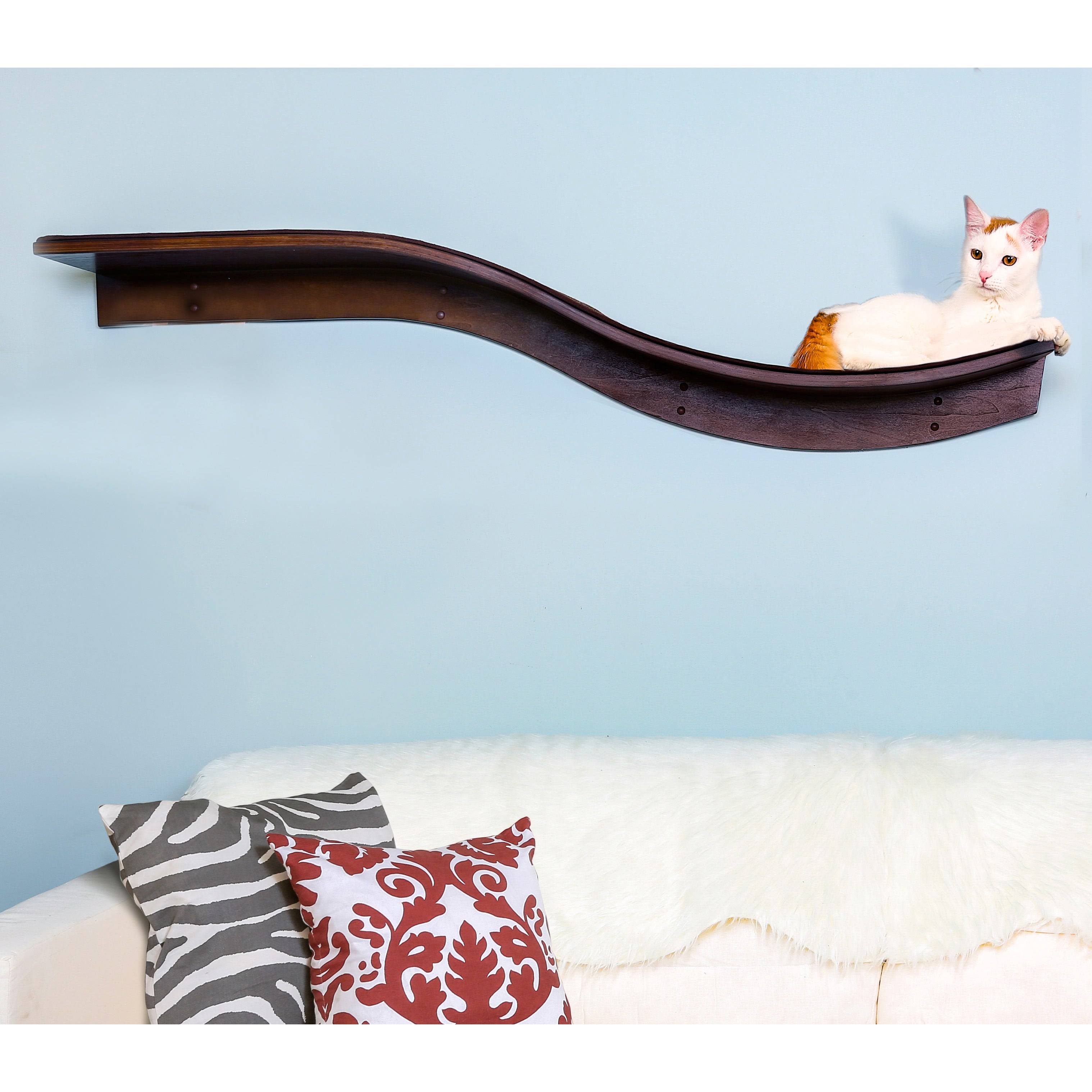 The Refined Feline Lotus Branch Cat Shelf - White