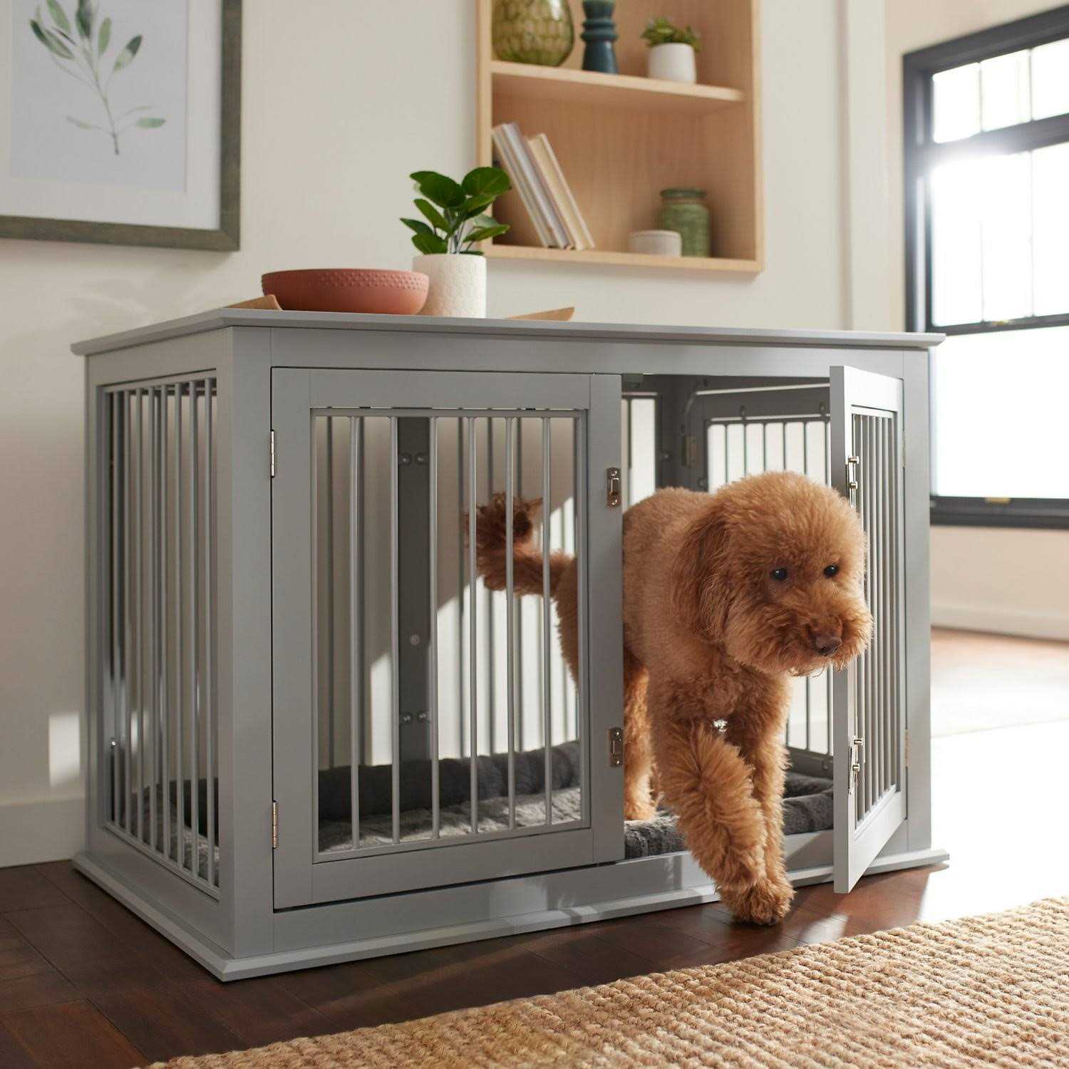 Frisco Double Door Furniture Style Dog Crate - Pet Supplies online store