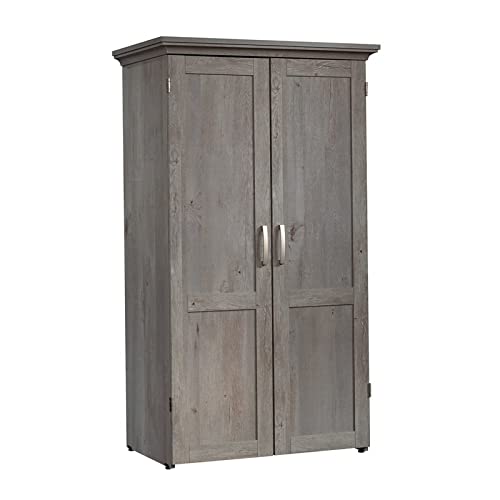 Pemberly Row Engineered Wood Multi-Purpose Storage Craft Armoire in Maple