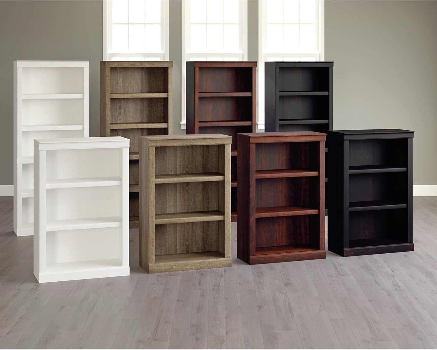 Realspace® 45"H 3-Shelf Bookcase, Arctic White