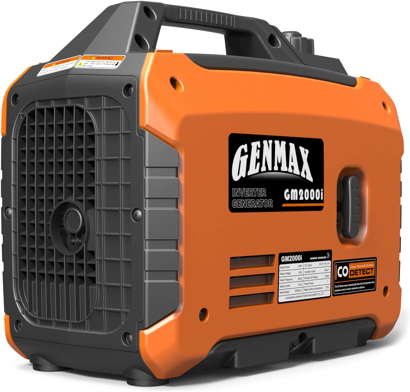 GENMAX Quiet Power Series Inverter Generator，Gas Powered, EPA Compliant, Eco-Mode Feature, Ultra Lightweight for Backup Home Use & Camping (GM5500i)