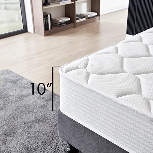 Oliver & Smith Full Size Mattress - 8 Inch Hybrid Full Mattress - Pocketed Coil Springs & High Density Premium Cold Foam with Breathable Polyester Cover - Comfort Tight Top- Medium Firm